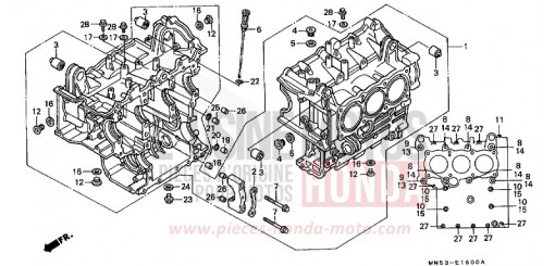 CYLINDER BLOCK GL1500J de 1988